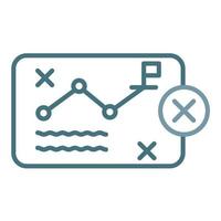 contra strategie lijn twee kleur icoon vector