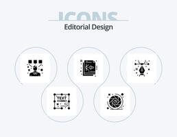 redactioneel ontwerp glyph icoon pak 5 icoon ontwerp. ontwerp. vector. lens opening. ontwerp. ontwerper vector