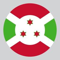 vlak cirkel vormig illustratie van Burundi vlag vector