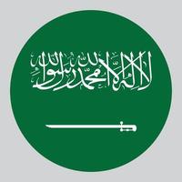 vlak cirkel vormig illustratie van saudi Arabië vlag vector