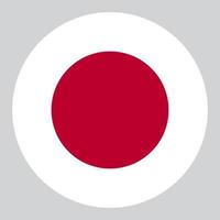 vlak cirkel vormig illustratie van Japan vlag vector