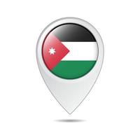 kaart plaats label van Jordanië vlag vector