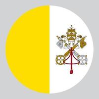 vlak cirkel vormig illustratie van Vaticaan stad of heilig zien vlag vector