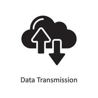 gegevens transmissie vector solide icoon ontwerp illustratie. bedrijf en gegevens beheer symbool Aan wit achtergrond eps 10 het dossier