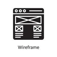 wireframe vector solide icoon ontwerp illustratie. ontwerp en ontwikkeling symbool Aan wit achtergrond eps 10 het dossier