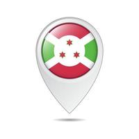 kaart plaats label van Burundi vlag vector