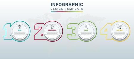 modern infographic aantal vector met wereld kaart