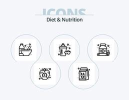 eetpatroon en voeding lijn icoon pak 5 icoon ontwerp. hart verslaan. eetpatroon. kers. groente. eetpatroon vector