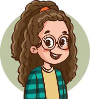 portret van schattig weinig kinderen tekenfilm vector illustratie