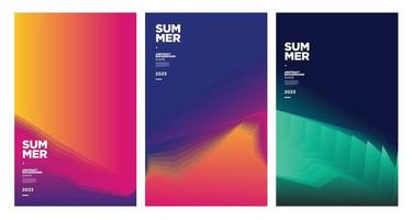 vector kleurrijk abstract helling vloeistof achtergrond voor zomer banier 2023
