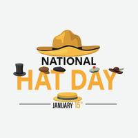 vector grafisch van nationaal hoed dag mooi zo voor nationaal hoed dag viering. vlak ontwerp.