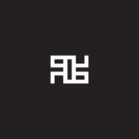 ror brief monogram sjabloon logo vector