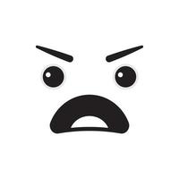 boos gezicht emoticon vector illustratie