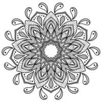 mandala kleur boek bladzijde. circulaire patroon voor henna, mehendi, tatoeëren, wijnoogst decoratief ornament, textiel afdrukken, achtergrond, behang, muur papier, verpakking papier. boho chique, etnisch patroon. vector