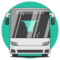 lokaal stad bus voorkant visie, vector illustratie