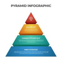 3 punt, kogel, lijst piramide diagram, bedrijf infographic element sjabloon vector, kan worden gebruikt voor sociaal media na, presentatie, enz. vector