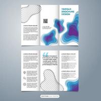 creatief tri vouwen brochure sjabloon vector met papier besnoeiing effect