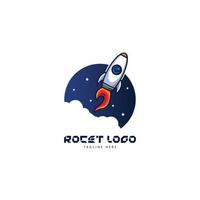 ruimte raket logo, logo inspiratie vector. vector