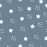 schattig wit sterren en dots naadloos vector patronen. delicaat stippel vector afdrukken ideaal voor kleding stof, kaart, indeling.