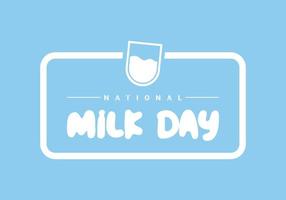 nationaal melk dag poster geïsoleerd Aan blauw achtergrond gevierd Aan januari 11. vector