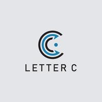 brief c technologie logo modern vector