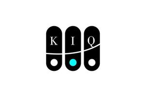 kiq brief en alfabet logo ontwerp vector