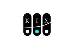 kix brief en alfabet logo ontwerp vector