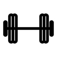 barbell icoon lijn geïsoleerd Aan wit achtergrond. zwart vlak dun icoon Aan modern schets stijl. lineair symbool en bewerkbare hartinfarct. gemakkelijk en pixel perfect beroerte vector illustratie.