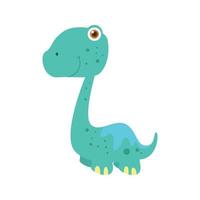 illustratie vector grafisch schattig, glimlach, en gelukkig brontosaurus karakter schattig prehistorisch dino