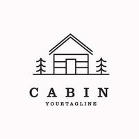 cabine vector lijn kunst minimalistische illustratie ontwerp icoon logo