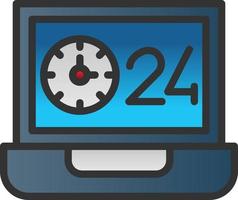 24 uren vector icoon ontwerp