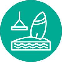wakeboarden vector icoon ontwerp