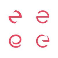 e logo ontwerp en sjabloon. creatief e icoon initialen gebaseerd brieven in vector. vector