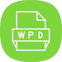 wpd het dossier formaat icoon vector