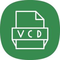 vcd het dossier formaat icoon vector