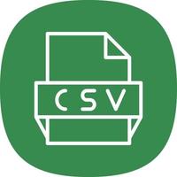 csv het dossier formaat icoon vector