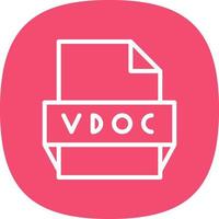 vdoc het dossier formaat icoon vector