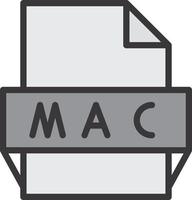 Mac het dossier formaat icoon vector