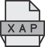 xap het dossier formaat icoon vector