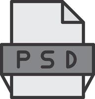 psd het dossier formaat icoon vector