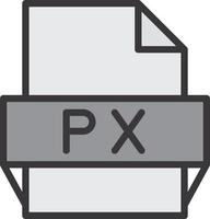 px het dossier formaat icoon vector