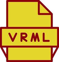 vrml het dossier formaat icoon vector