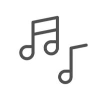 muziek- en controles verwant icoon schets en lineair vector. vector