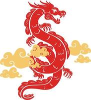 rood Chinese draak illustratie vector