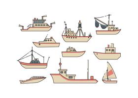 Gratis schip en bestuur pictogram Vector