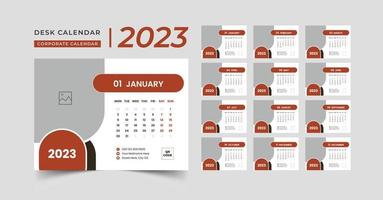 modern bureau kalender 2023, reeks bureau kalender 2023 sjabloon creatief ontwerp vector