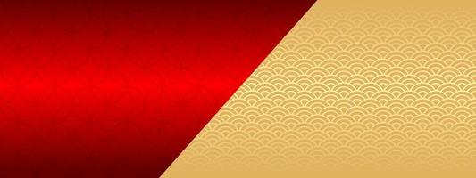 Chinese achtergrond vector, oosters banier ontwerp met goud rood kleur met leeg ruimte, Chinese nieuw jaar traditioneel kunst sjabloon vector