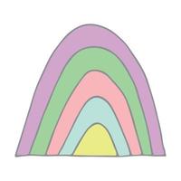 single regenboog tekening illustratie. hand- getrokken clip art voor kaart, ontwerp vector