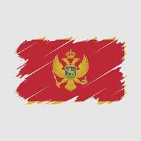 Montenegro vlag borstel vector