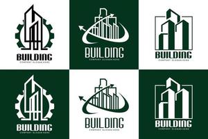 huis ontwerp logo, gebouw logo, eigendom en bouw bedrijf icoon vector